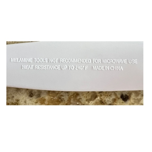 4 MELAMINE NEW SERVING SPOONS WHITE extra large PERFECT UTENSILS! - Picture 4 of 5